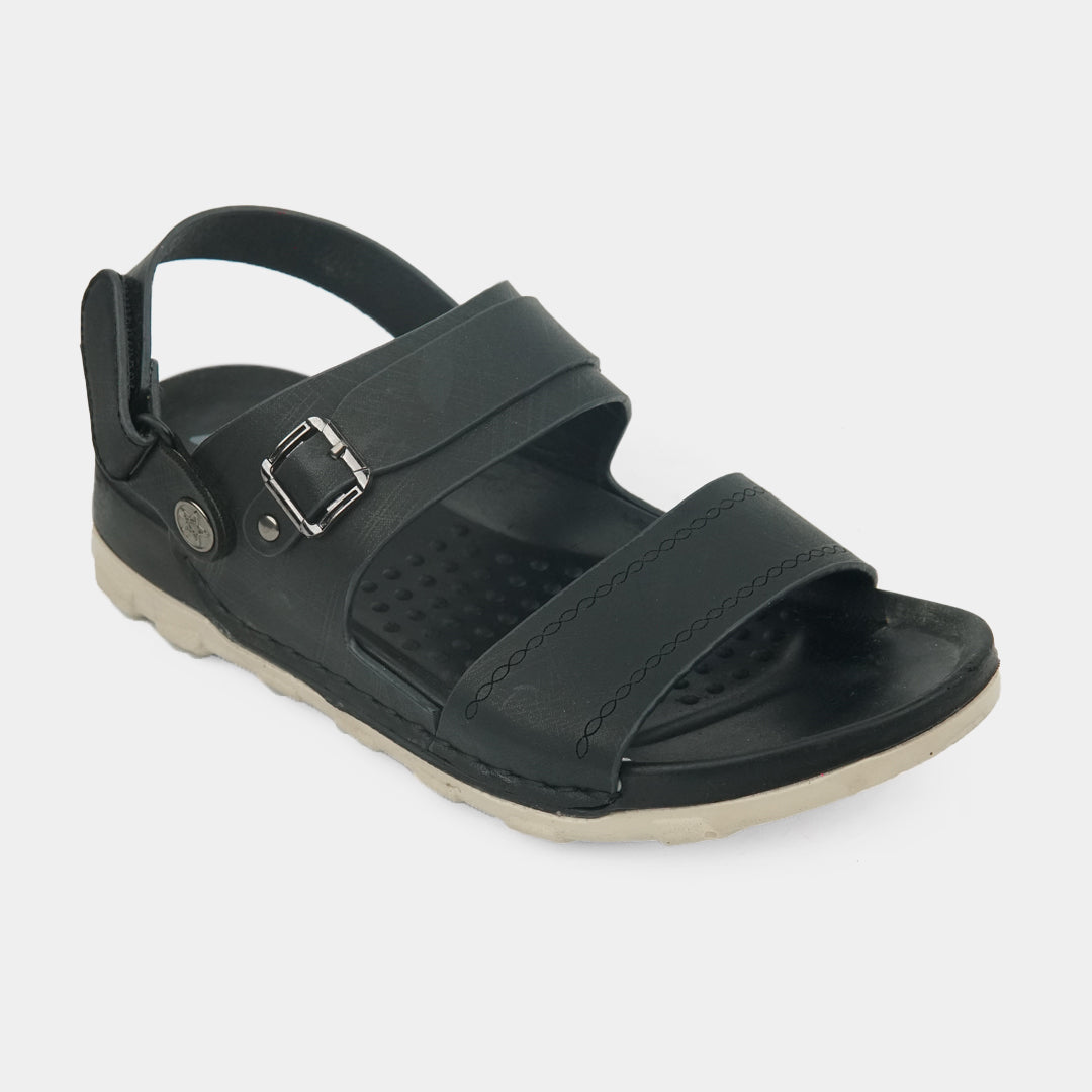 Kids Soft & Stylish Microfiber Sandals- 1-Black