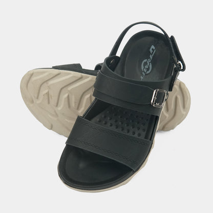 Kids Soft & Stylish Microfiber Sandals- 1-Black