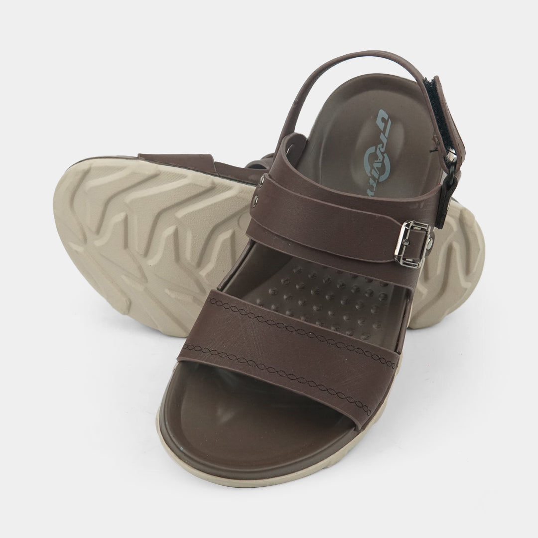 Kids Soft & Stylish Microfiber Sandals- 3-Brown