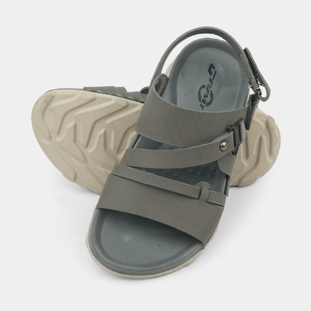 Kids Soft & Stylish Microfiber Sandals- 7-Grey