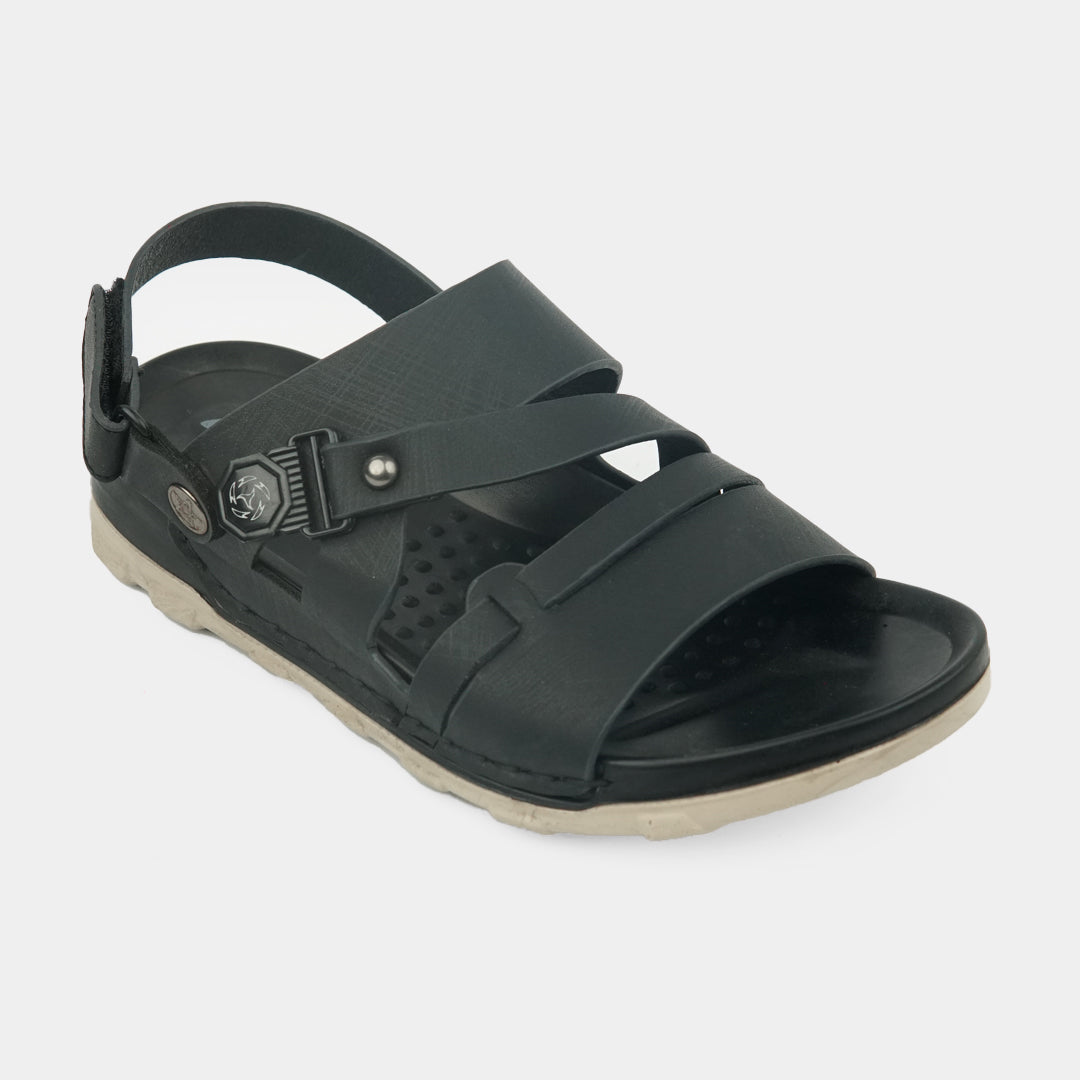 Kids Soft & Stylish Microfiber Sandals- 6-Black