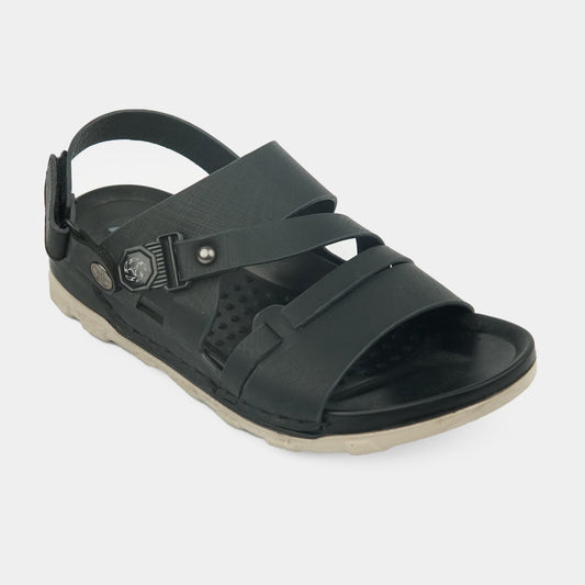 Kids Soft & Stylish Microfiber Sandals- 6-Black