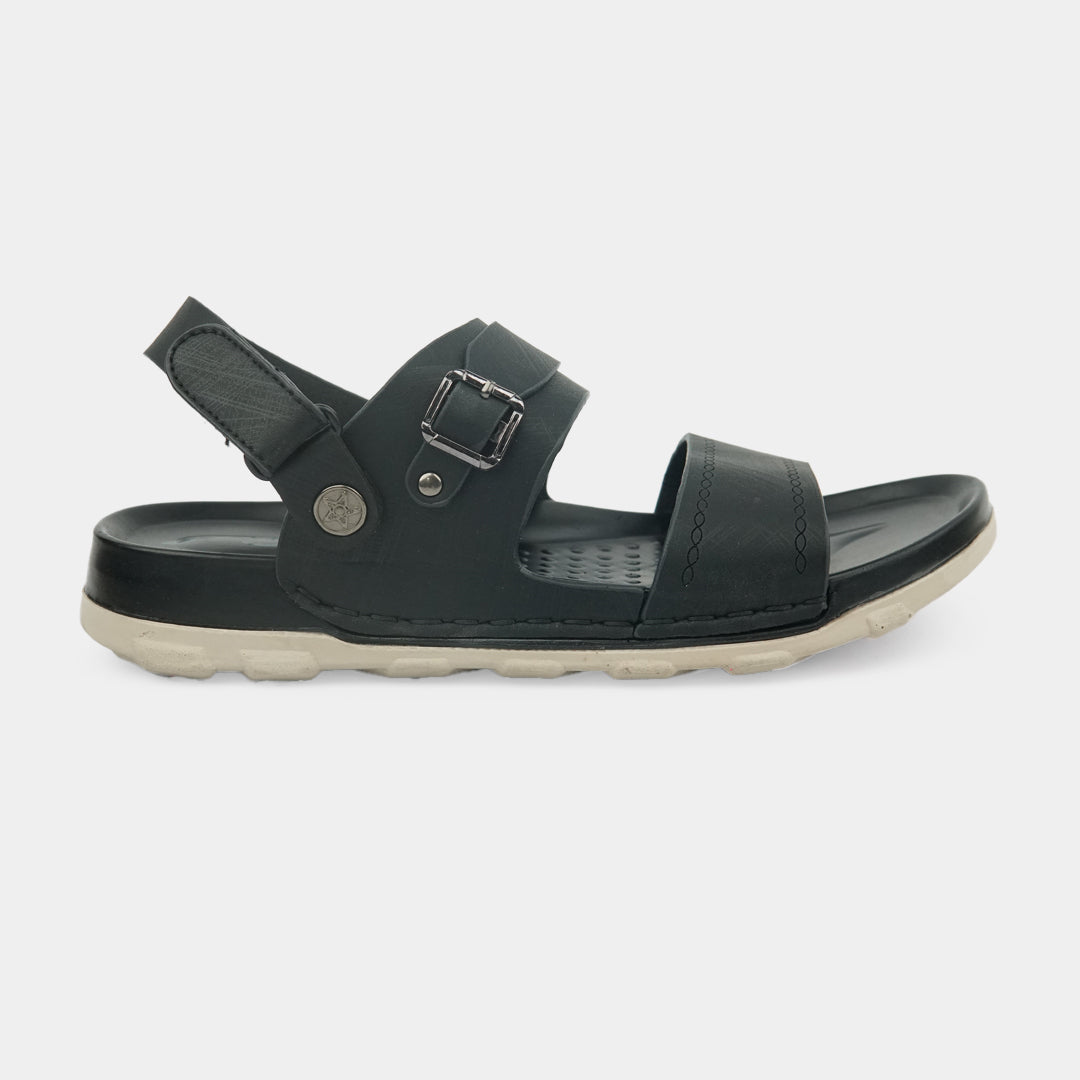 Kids Soft & Stylish Microfiber Sandals- 8-Black