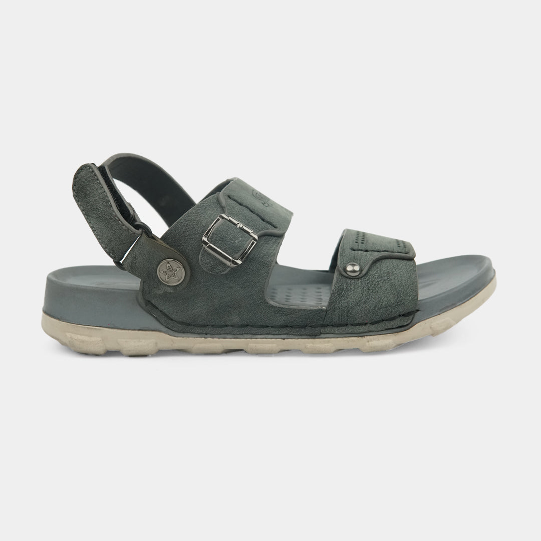 Kids Soft & Stylish Microfiber Sandals- 11-Black